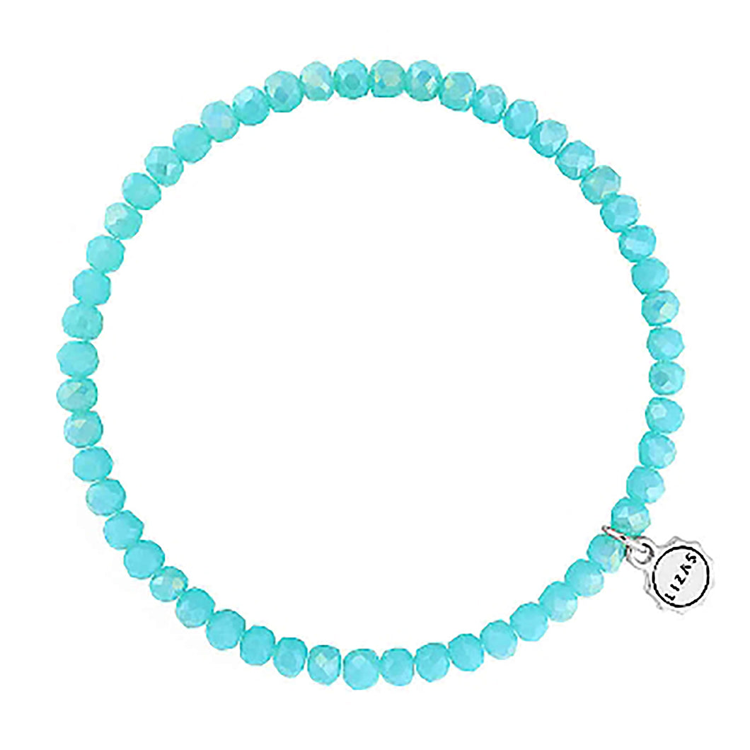 Lizas Knoxville 4mm Crystal Bracelet Bright Turquoise