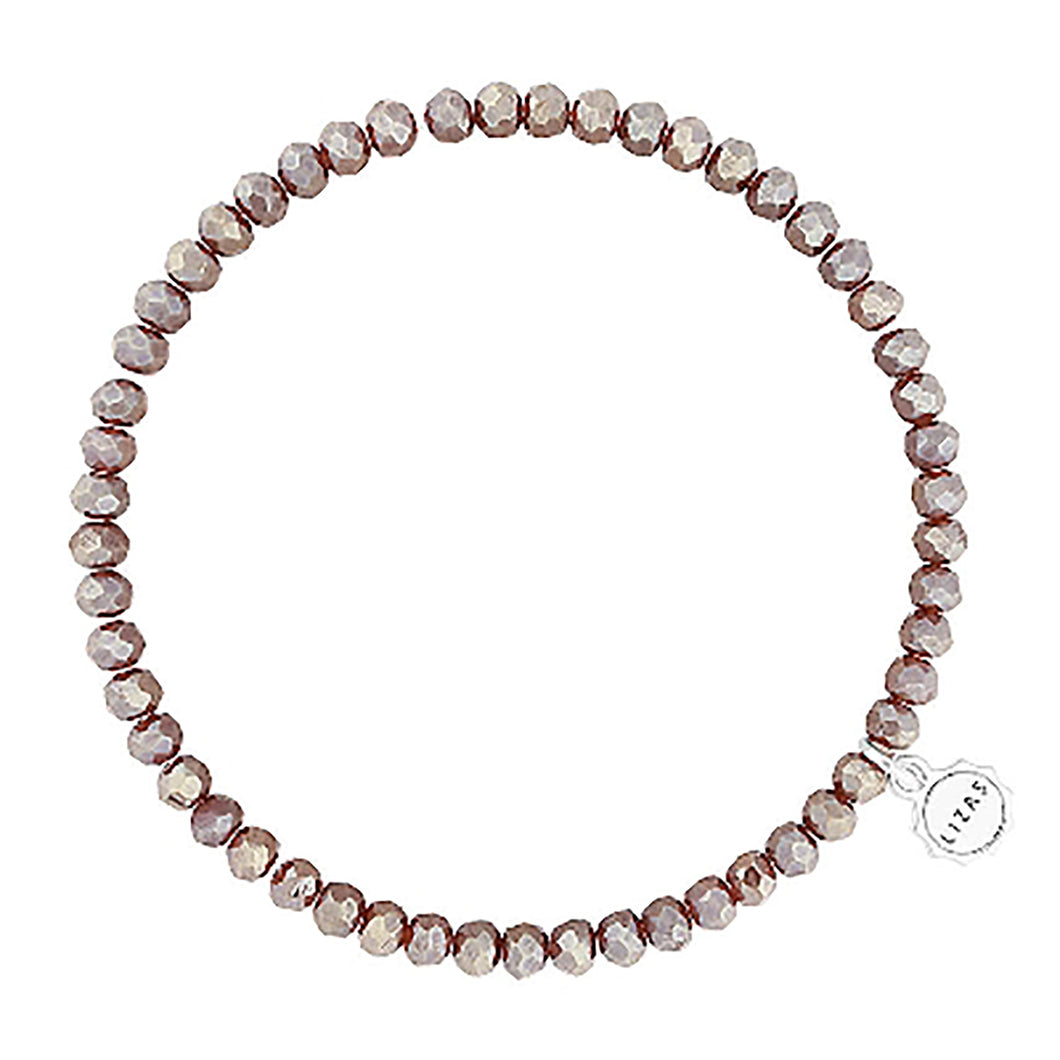 Lizas Knoxville 4mm Crystal Bracelet Cappuccino