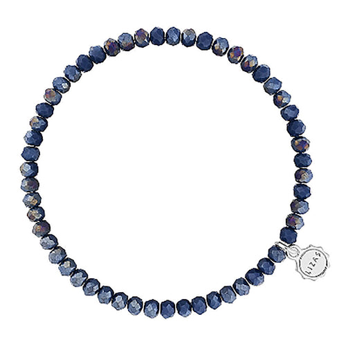 Lizas Knoxville 4mm Crystal Bracelet Smoked Sapphire