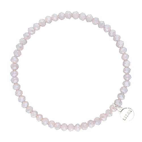 Lizas Knoxville 4mm Crystal Bracelet- Latte