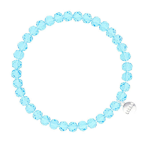 Lizas Nashville 6mm Crystal Bracelet- Light Aqua