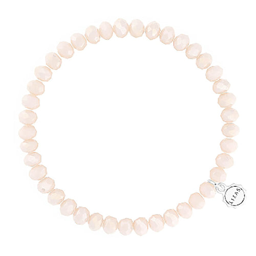 Lizas Nashville 6mm Crystal Bracelet- Light Apricot