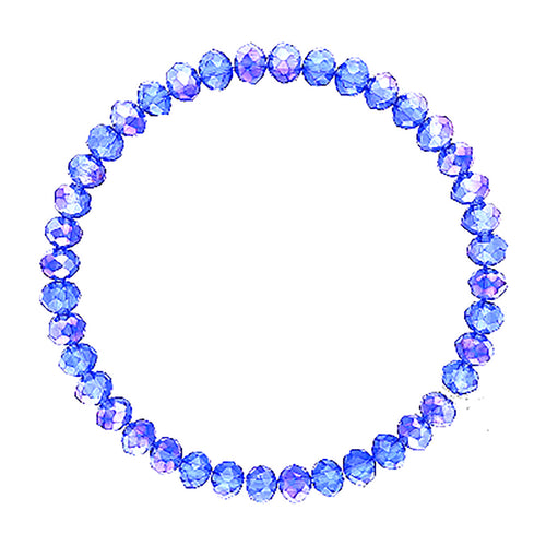 Lizas Nashville 6mm Crystal Bracelet- Arctic Blue