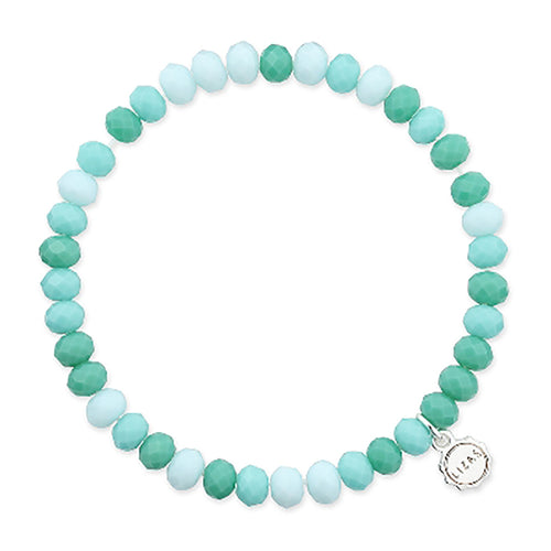 Lizas Nashville 6mm Crystal Bracelet- Green Mix