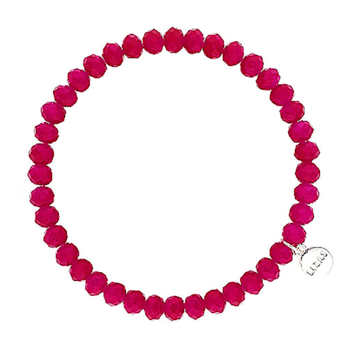 Lizas Nashville 6mm Crystal Bracelet- Red