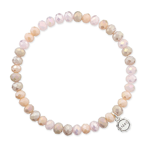Lizas Nashville 6mm Crystal Bracelet- Nude Mix