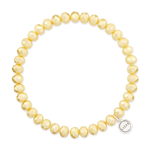 Lizas Nashville 6mm Crystal Bracelet- Soft Yellow