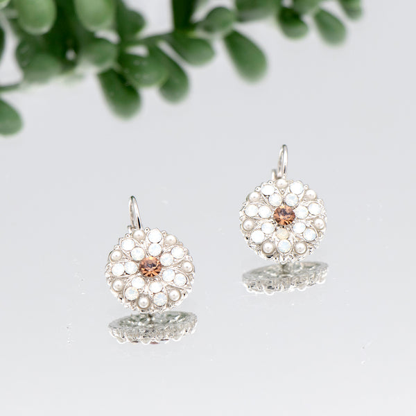 Mariana Champagne and Caviar Earring E1029