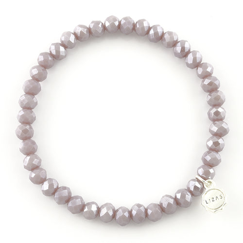 Lizas Nashville 6mm Crystal Bracelet- Amethyst