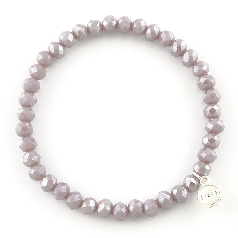 Lizas Nashville 6mm Crystal Bracelet- Amethyst