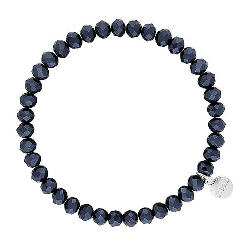 Lizas Nashville 6mm Crystal Bracelet- Dark Blue