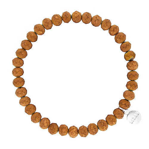 Lizas Nashville 6mm Crystal Bracelet- Toffee