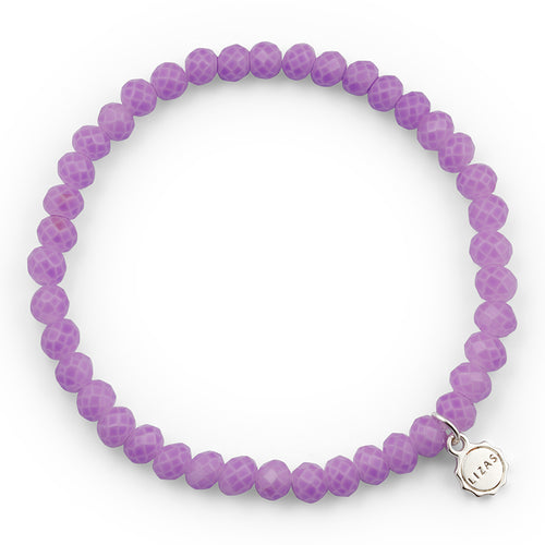 Lizas Nashville 6mm Crystal Bracelet- Violet