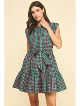 Pinch Pink/Green Polka Dot Tiered Mini Dress