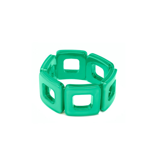 Zenzi Resin Block Bracelet Green