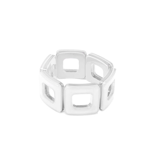 Zenzi Resin Block Bracelet White
