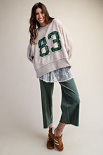Easel Stretch Baby Corduroy Wide Leg Pants in Forest Green