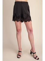 Eloise Lace Shorts in Black