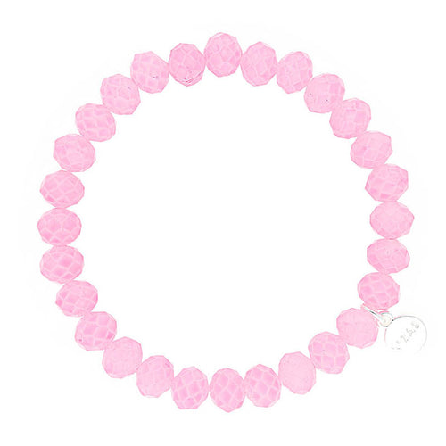 Lizas Clarksville 8mm Crystal Bracelet- Dark Rose