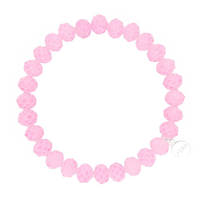 Lizas Clarksville 8mm Crystal Bracelet- Dark Rose