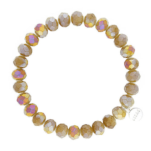 Lizas Clarksville 8mm Crystal Bracelet- Olivine