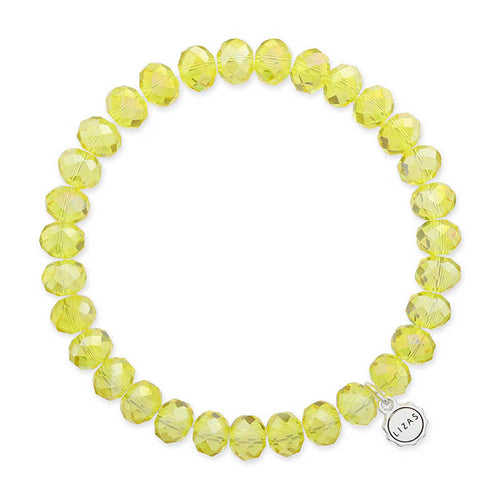 Lizas Clarksville 8mm Crystal Bracelet- Sunshine