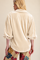Emory Velvet Top in Cream
