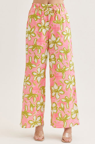 Entro Floral Wide Leg Pants