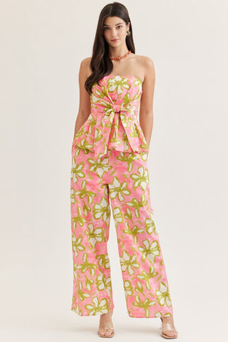 Entro Floral Wide Leg Pants