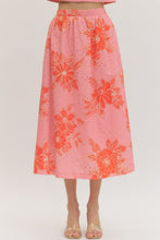 Entro Botanical print midi skirt