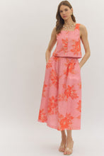 Entro Botanical print midi skirt