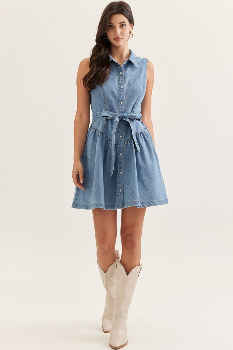 Entro Denim Sleeveless Mini Dress – J. Spencer