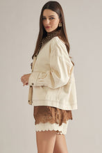 Entro Long Sleeve Jacket with Polka Dot Collar