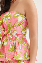 Entro Floral Strapless Peplum Top
