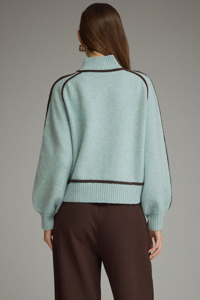 Entro Sweater Top in Light Blue