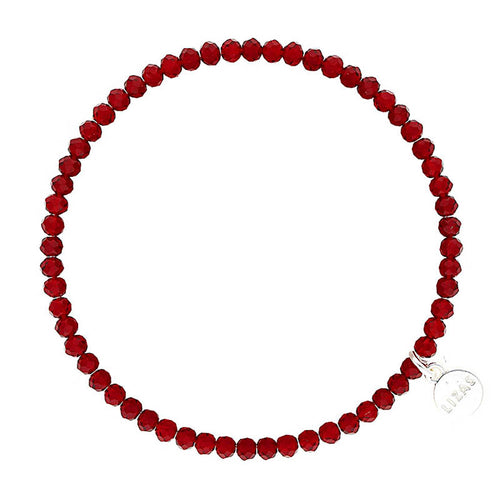 Lizas Fineville 3mm Crystal Bracelet- Bordeaux