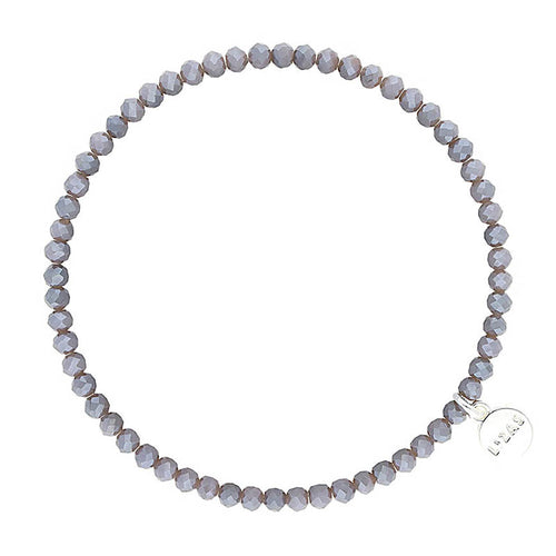 Lizas Fineville 3mm Crystal Bracelet- Grey