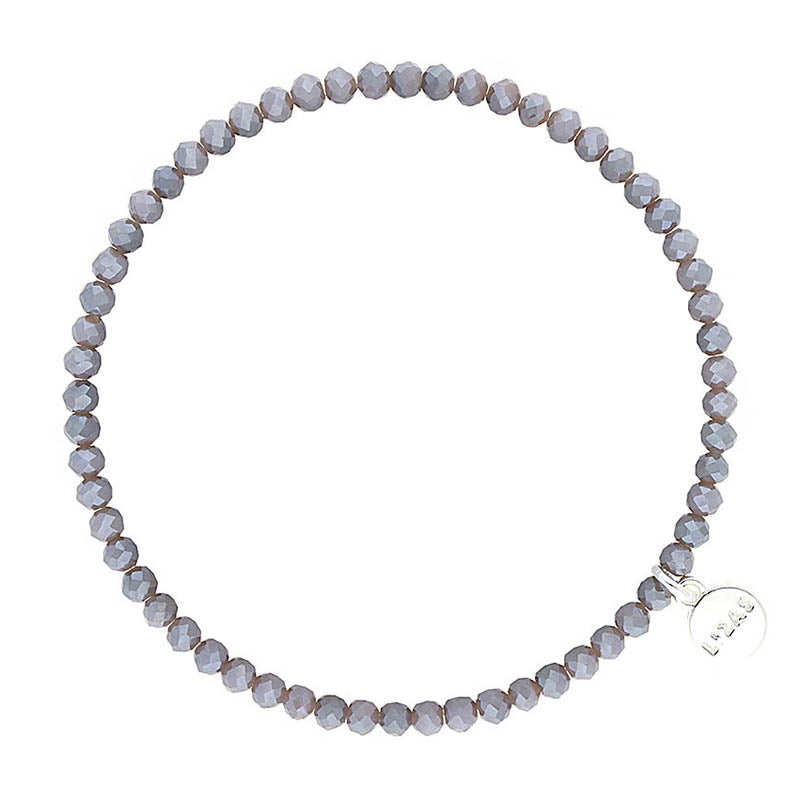 Lizas Fineville 3mm Crystal Bracelet- Grey