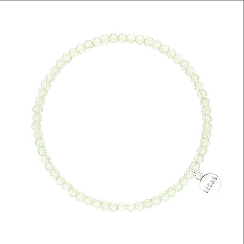 Lizas Fineville 3mm Crystal Bracelet- Light Mint