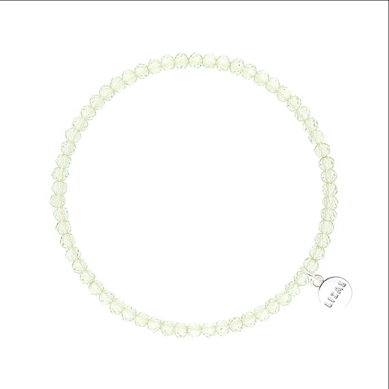 Lizas Fineville 3mm Crystal Bracelet- Light Mint