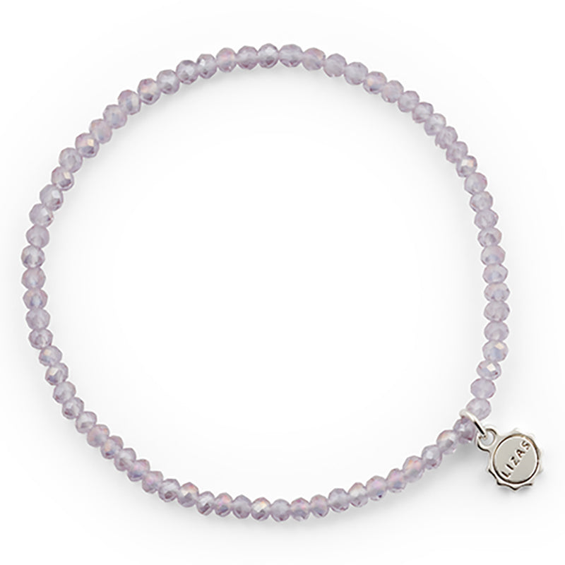 Lizas Fineville 3mm Crystal Bracelet- Light Purple