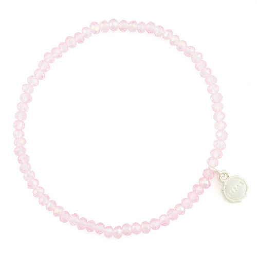 Lizas Fineville 3mm Crystal Bracelet- Misty Rose