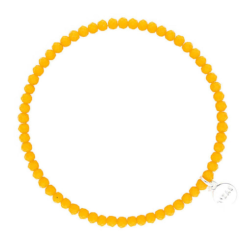 Lizas Fineville 3mm Crystal Bracelet- Orange