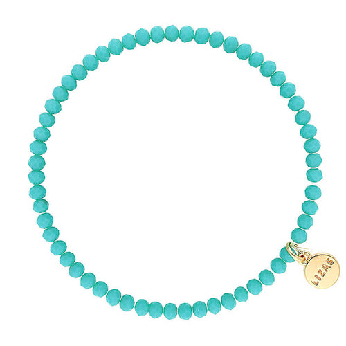 Lizas Fineville 3mm Crystal Bracelet- Petrol