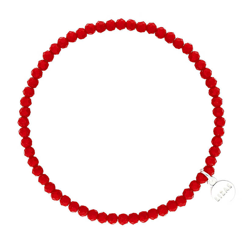Lizas Fineville 3mm Crystal Bracelet- Rasberry