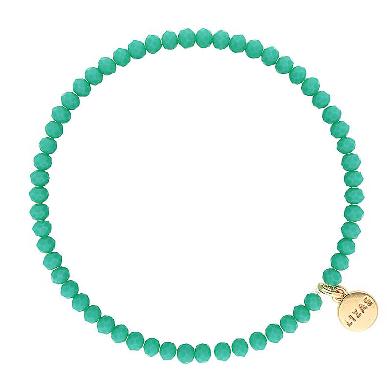 Lizas Fineville 3mm Crystal Bracelet- Turquoise