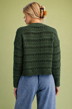 Carly Sweater Top in Forest Green