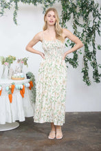 Floral Smocked Spaghetti Strap Midi Sundress