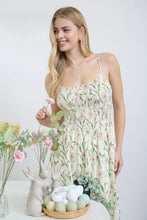 Floral Smocked Spaghetti Strap Midi Sundress