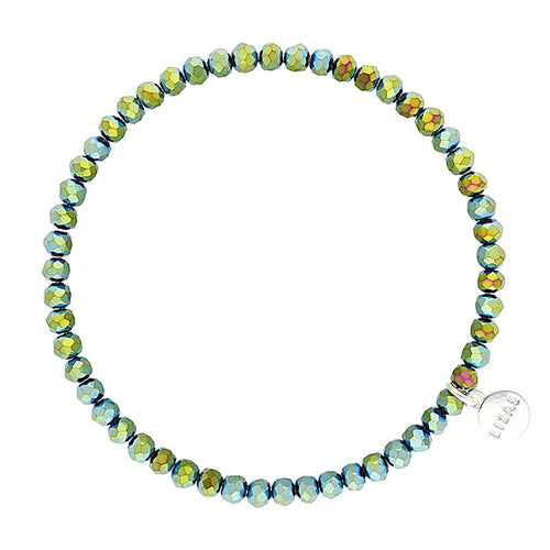 Lizas Knoxville 4mm Crystal Bracelet- Green Metallic